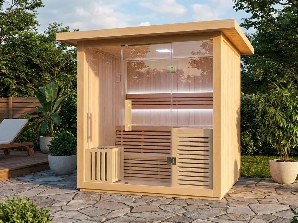CenturaHeat 4 Person Steam Sauna outdoor cabin, electric